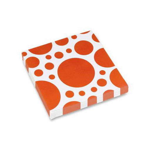 Picture of ORANGE PEEL DOTS LUNCH NAPKINS